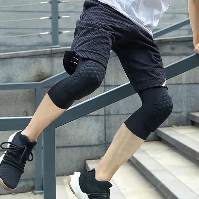 Honeycomb Padded Knee Compression Sleeve