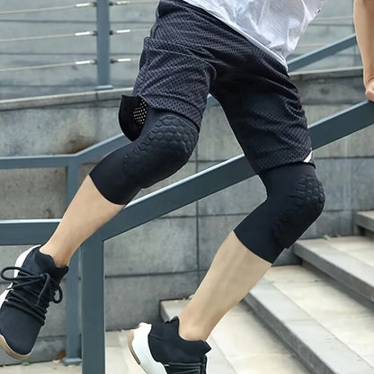 Honeycomb Padded Knee Compression Sleeve