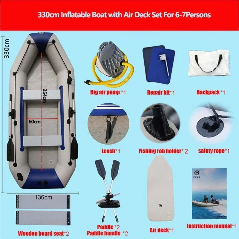 Professional Inflatable Fishing Boat Set