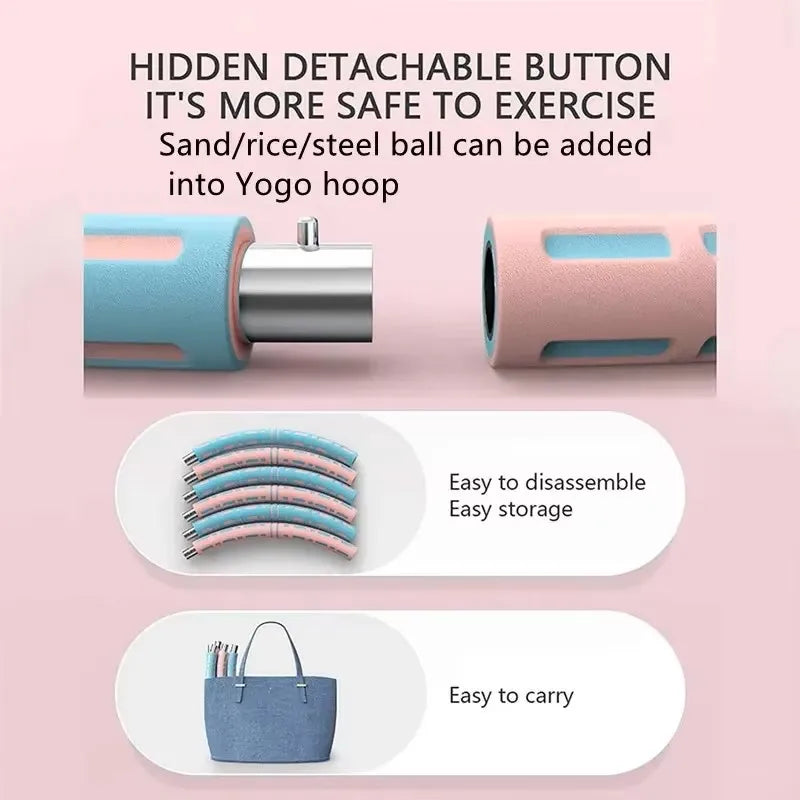 Adjustable 6-Section Foam Exercise Hoop