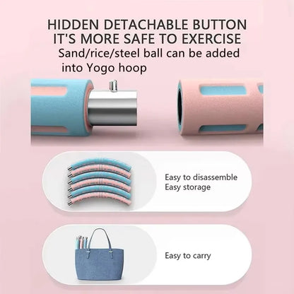 Adjustable 6-Section Foam Exercise Hoop