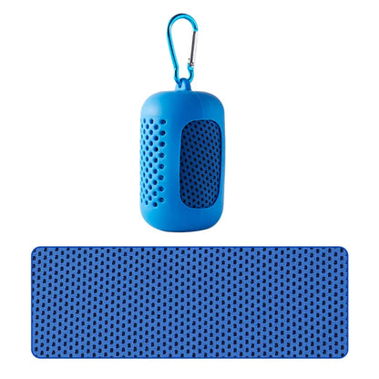 Portable silicone-wrapped cooling towel for sports, fitness, and beach use
