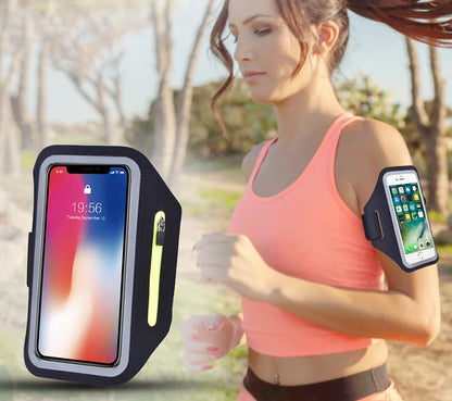 Running phone armband and wrist sleeve for sports and workouts