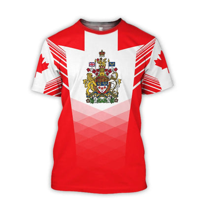 Canadian Flag 3D Printed T-Shirt