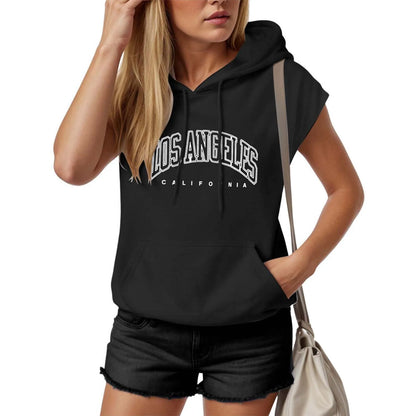 Tank Top Women Sleeveless Hoodie Hooded Shirt Summer Oversize T Shirt With Hood Teenager Girls Casual Sweatshirt Womens Hoodies