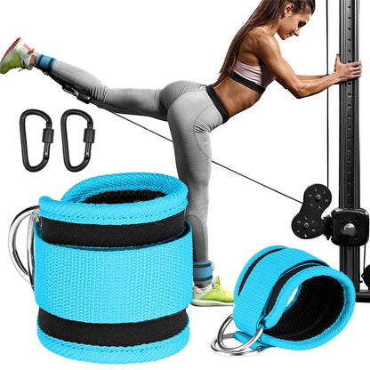 TPE resistance bands with ankle straps for leg strength and gym workouts