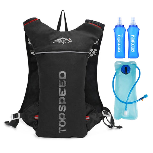 5L ultralight hydration running vest with 500ml bottle for trail and marathon