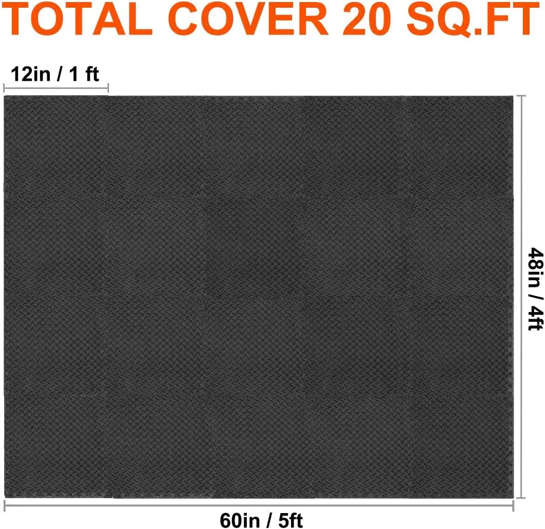 Puzzle Fitness Mat EVA Interlocking Foam Floor Tiles Sports Protection Yoga Home Gym Equipment Mat Non-Slip Floor Mat for Kids