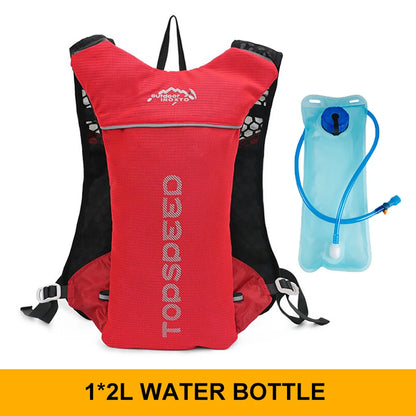 5L ultralight hydration running vest with 500ml bottle for trail and marathon