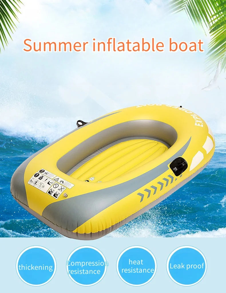 Compact 2-Person Inflatable Fishing Boat