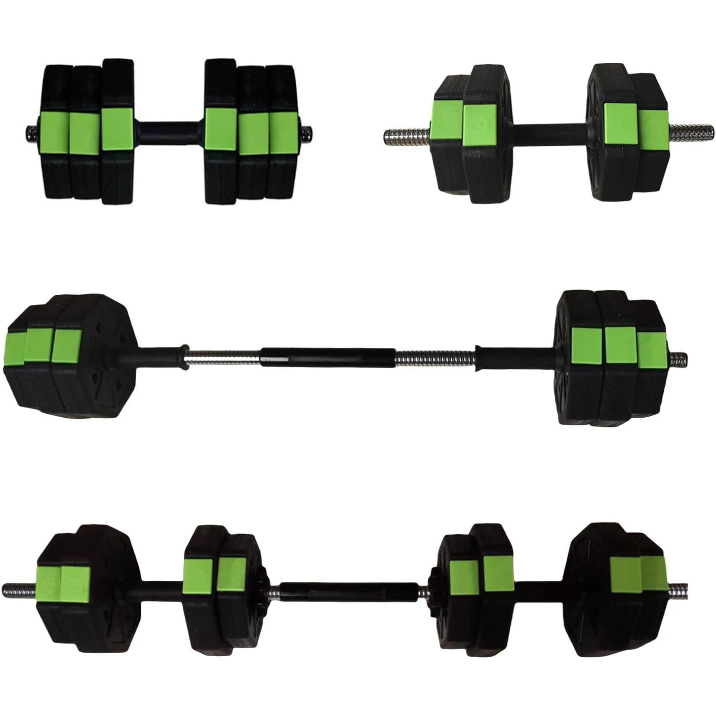 2-in-1 Adjustable Dumbbell Set with Iron Handle