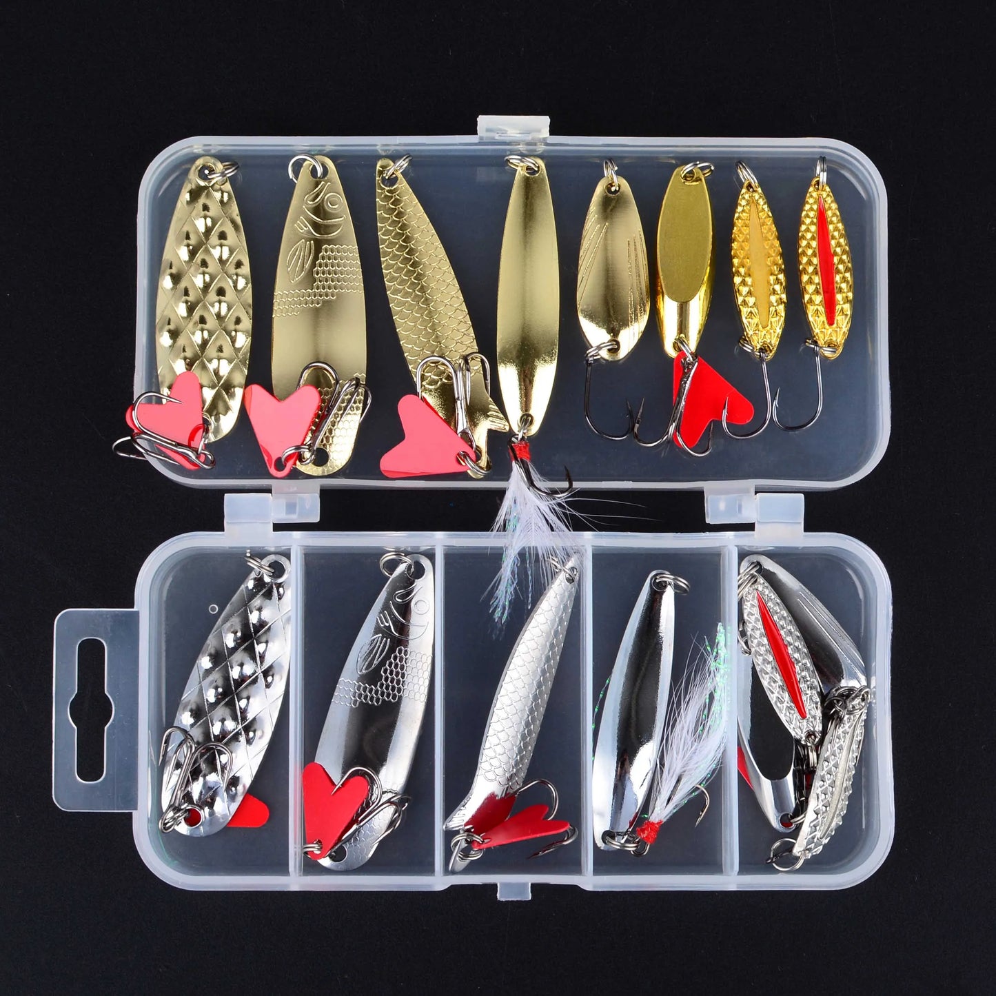 16pc Spinner Lure Kit Set