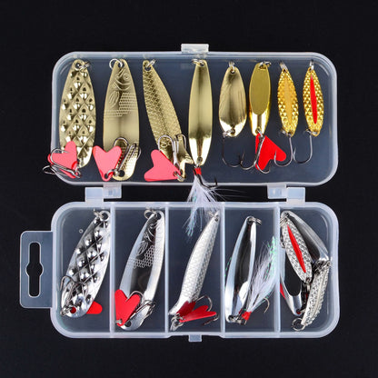 16pc Spinner Lure Kit Set
