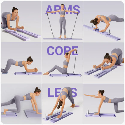 2-in-1 Abs & Ski Board Portable Core & Leg Trainer for Home Gym