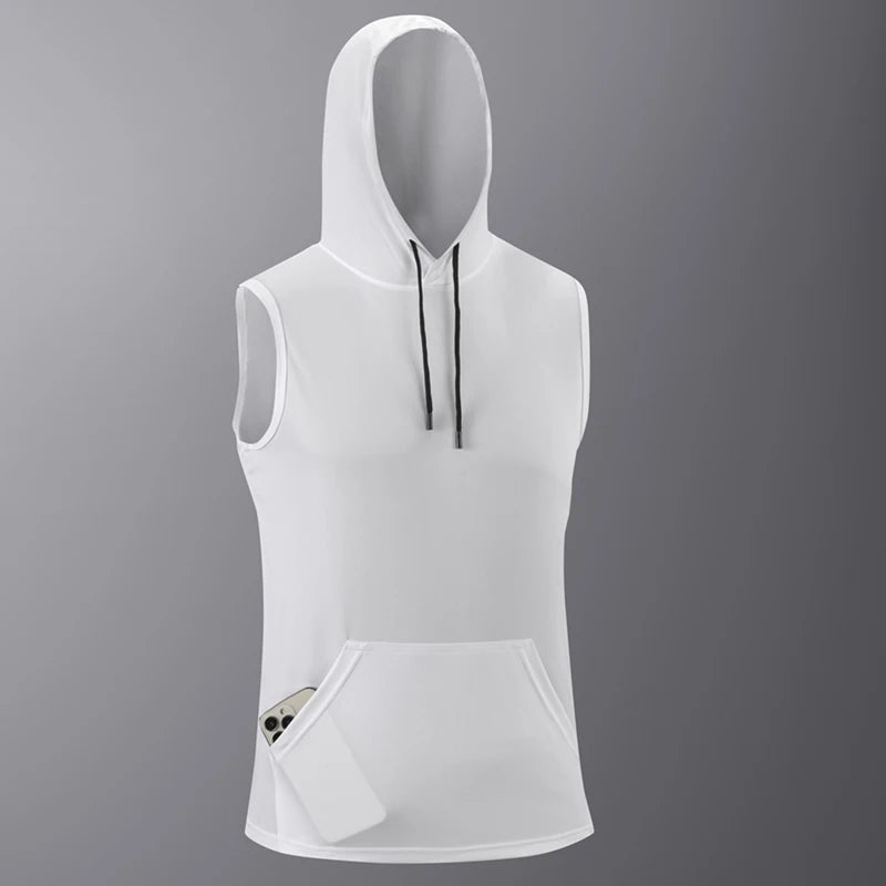 Quick-Dry Hooded Athletic Tank Top