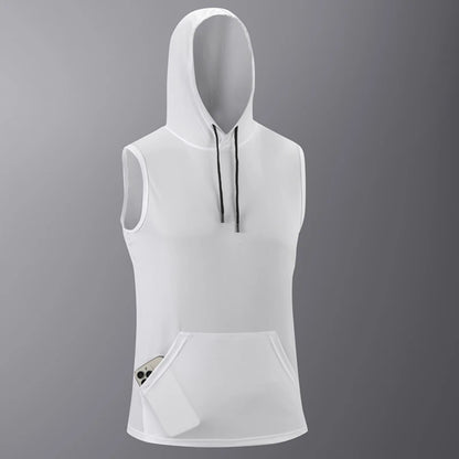 Quick-Dry Hooded Athletic Tank Top