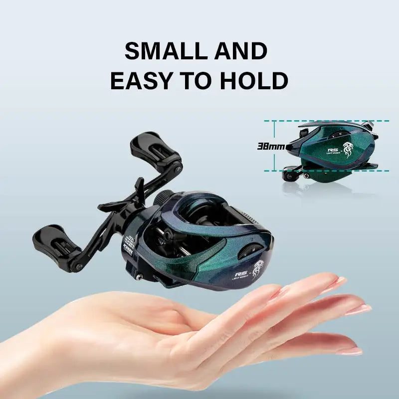 CEMREO Bait Casting Fishing Reel 7kg Drag Magnetic Brake System 7.0:1 Small Body Reel Fishing Tackle Bass Trout Carp Fishing RS