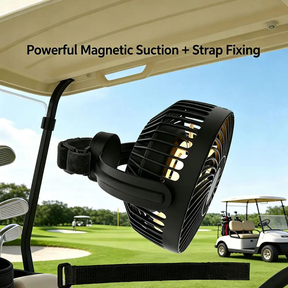 Magnetic Golf Cart Fan 10000mAh