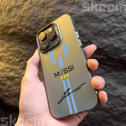 Messi Electroplate Silver iPhone Case