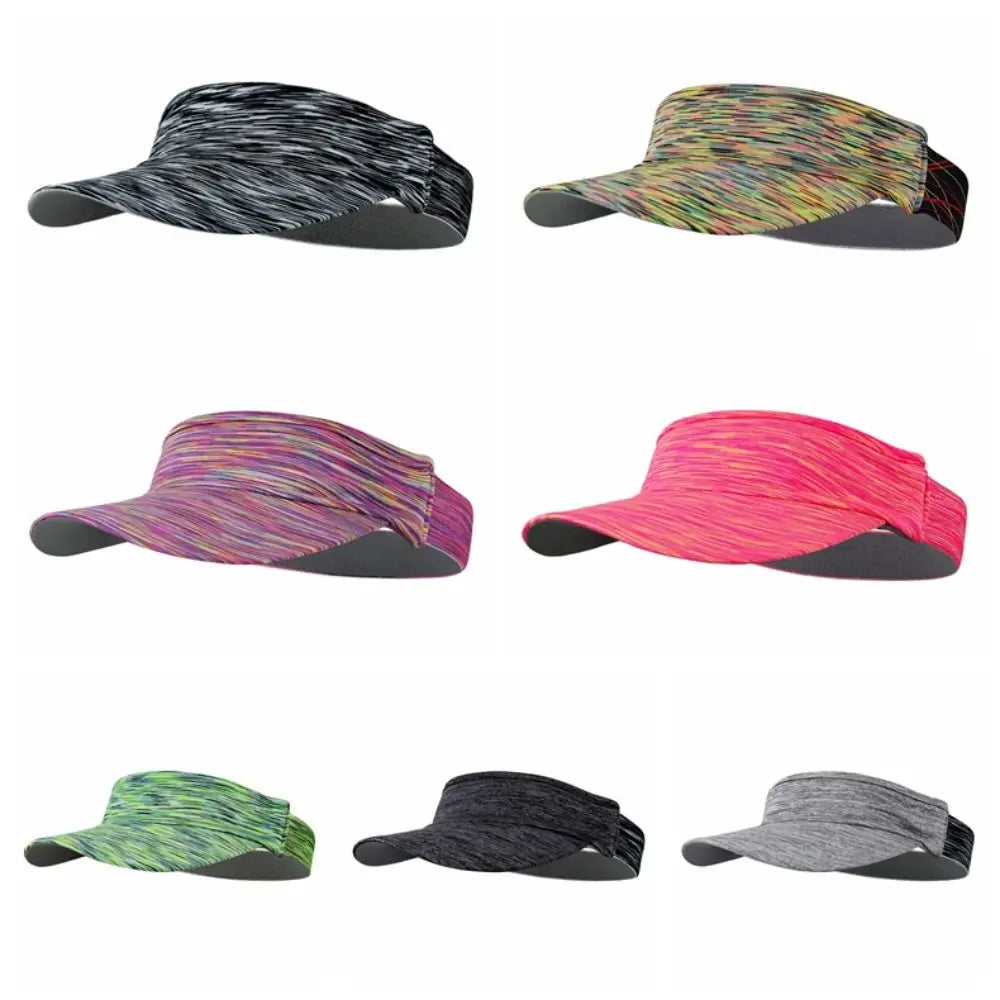 Breathable quick-dry visor cap for running, sports, and outdoor activities