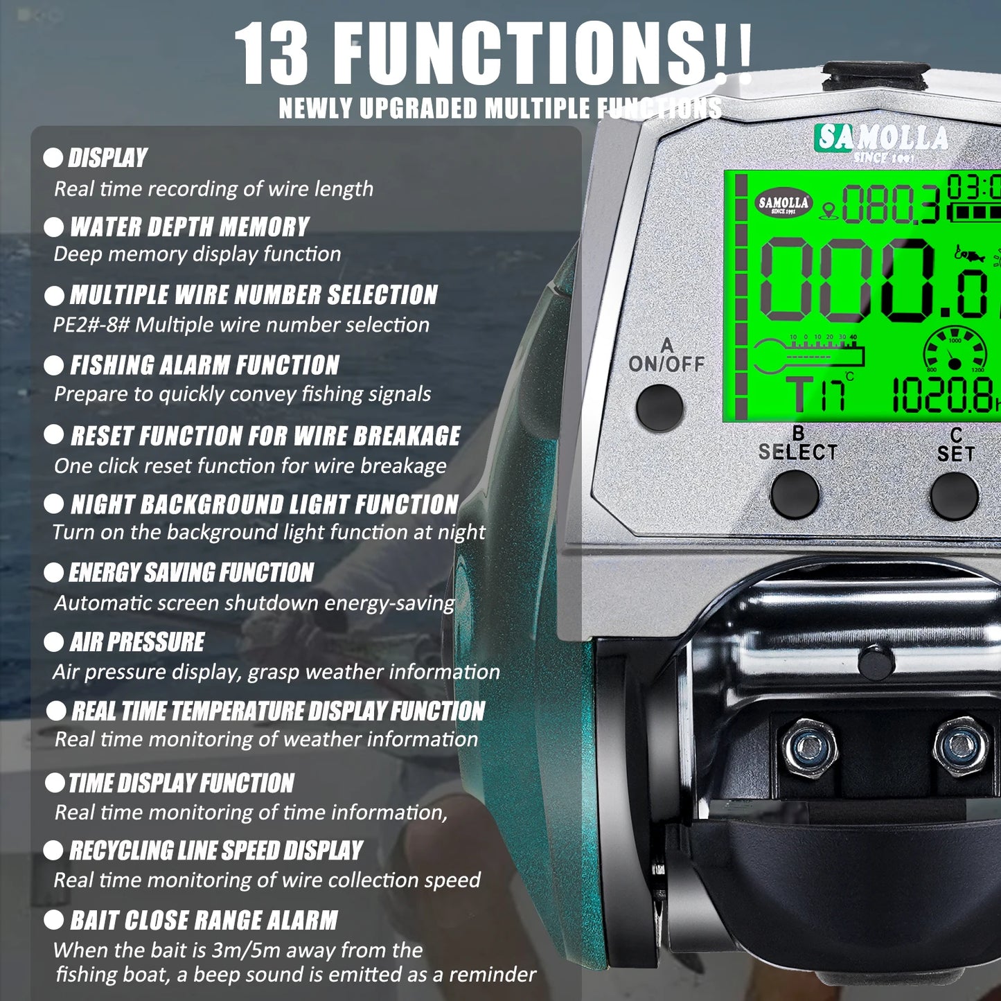 Electronic Fishing Reel USB Charging