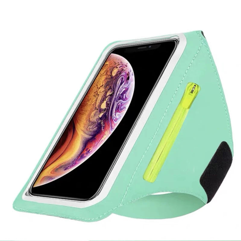 Running phone armband and wrist sleeve for sports and workouts