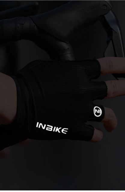 INBIKE half-finger cycling gloves with shock absorption and breathable design