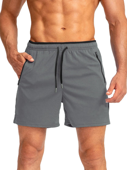Quick-Dry Athletic Shorts with Pockets