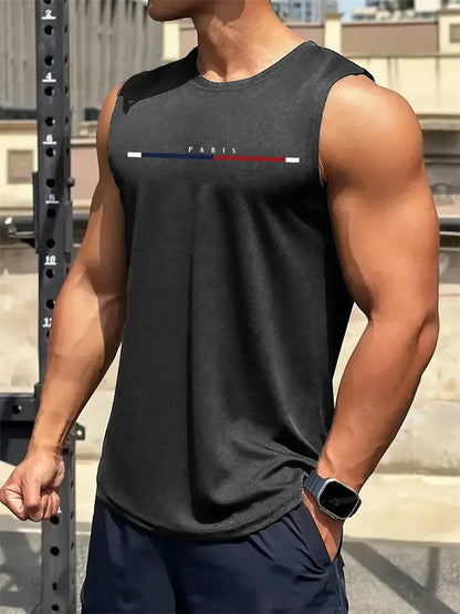Men's Beach Print Tank Top