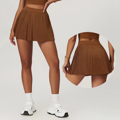 Sporty Tennis Skirt Two-Piece Set