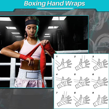 2 Rolls 2.5M Cotton Boxing Bandage Sports Strap