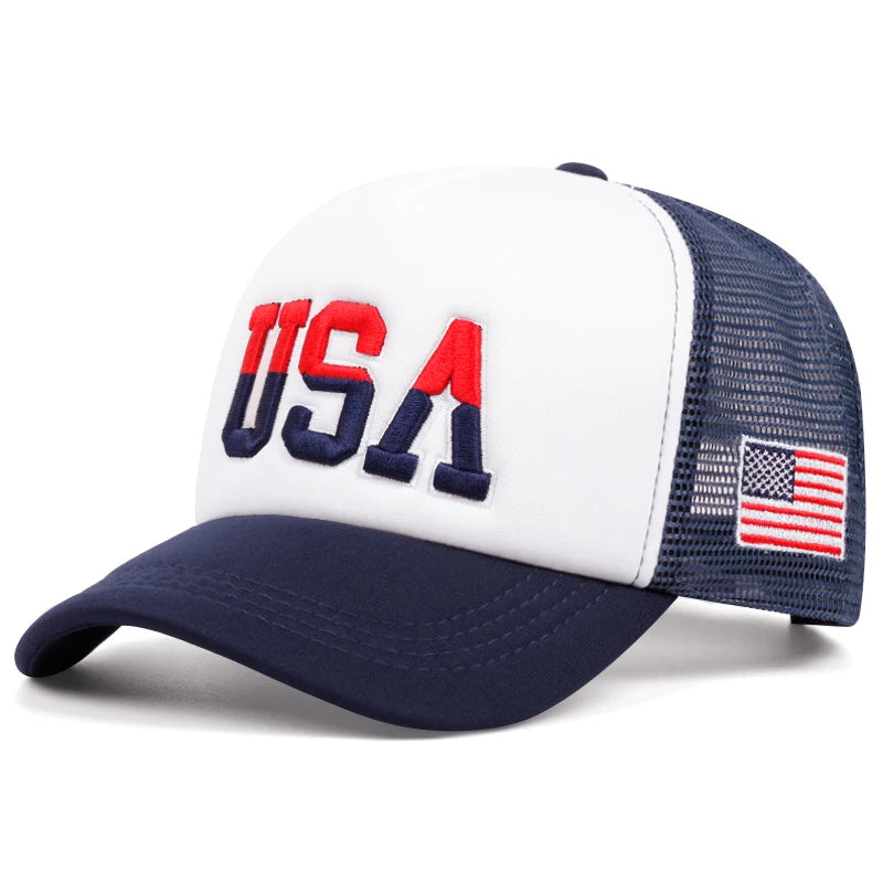 American Flag Mesh Baseball Cap