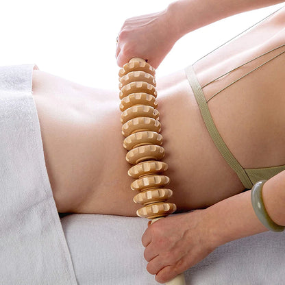 Wooden Massage Roller Stick Lymphatic Drainage & Anti-Cellulite Tool