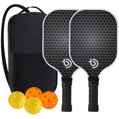Pickleball Paddles Set-Graphite Carbon Fiber  Lightweight Racquets Set