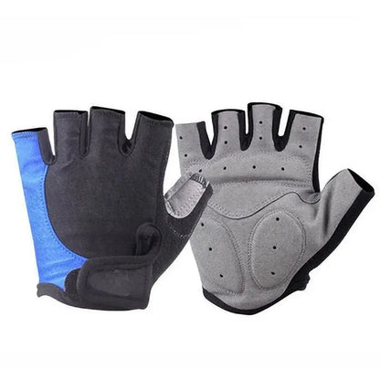 Half-finger cycling gloves with anti-slip grip and shock absorption for summer training