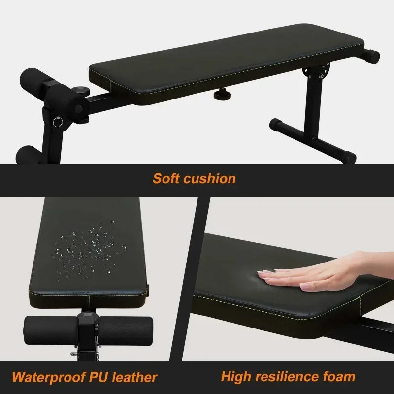 Power Tower Dip Station with Bench & Pull-Up Bar