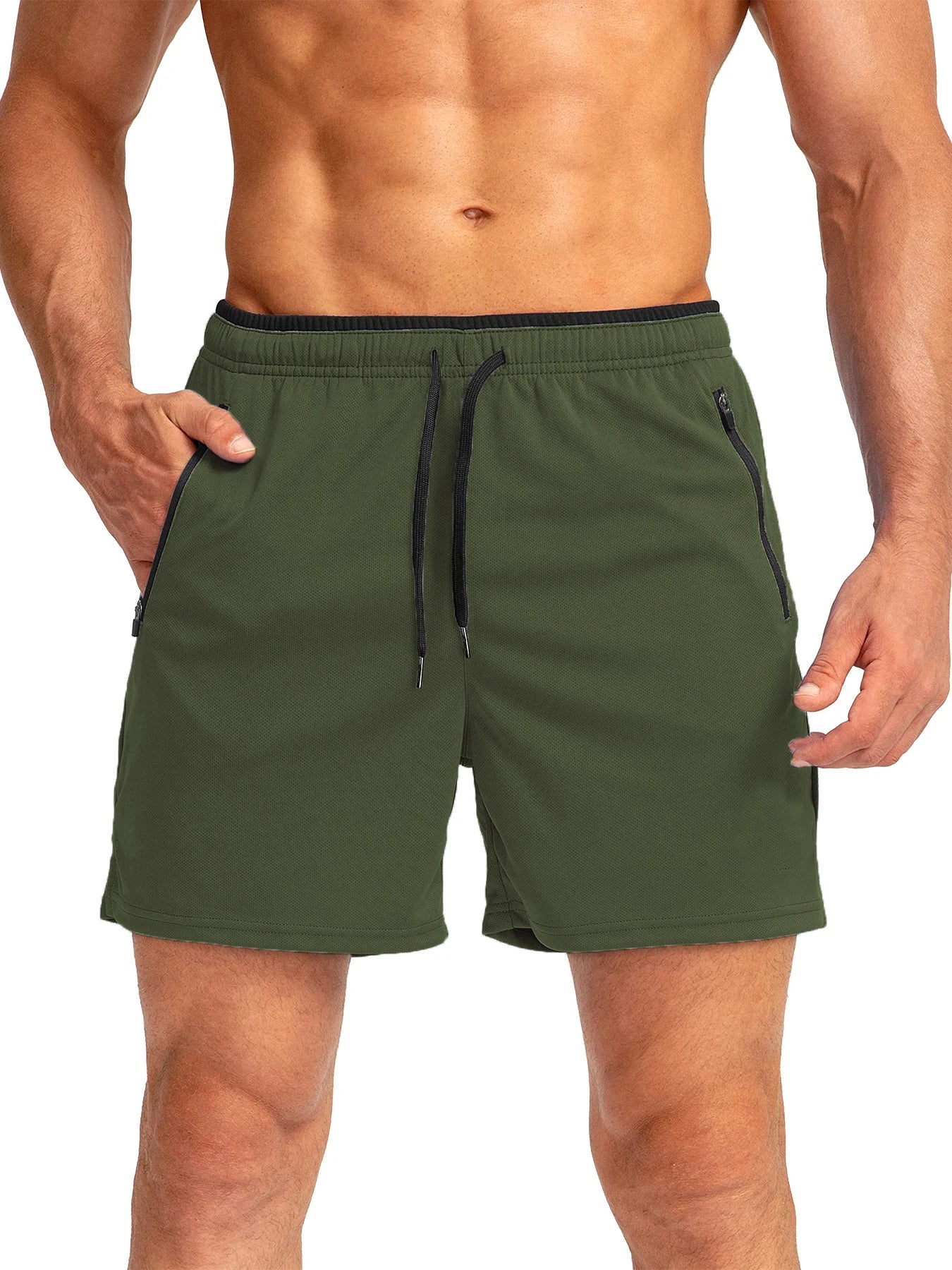 Quick-Dry Athletic Shorts with Pockets