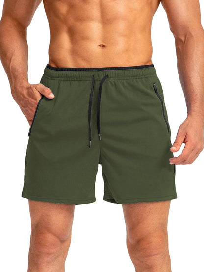 Quick-Dry Athletic Shorts with Pockets