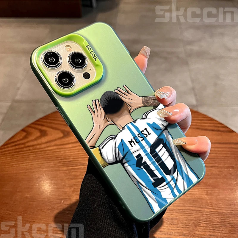 Messi Electroplate Silver iPhone Case