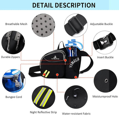 Multi-Pocket Water Bottle Fanny Pack