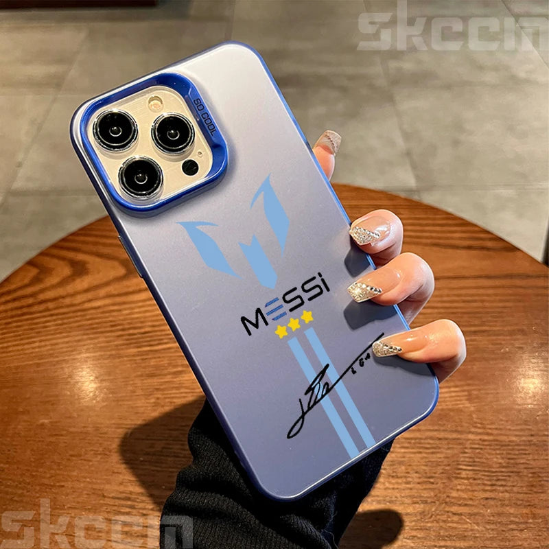 Messi Electroplate Silver iPhone Case