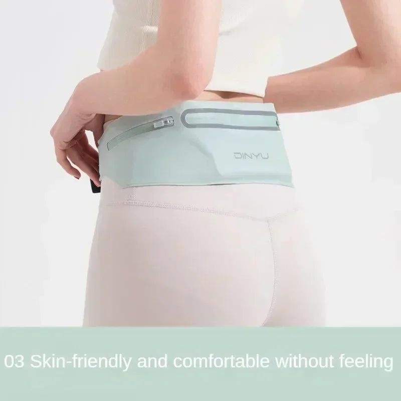 Adjustable sports fanny pack with phone holder for running and gym