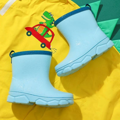 Girls Waterproof Fleece Rain Boots