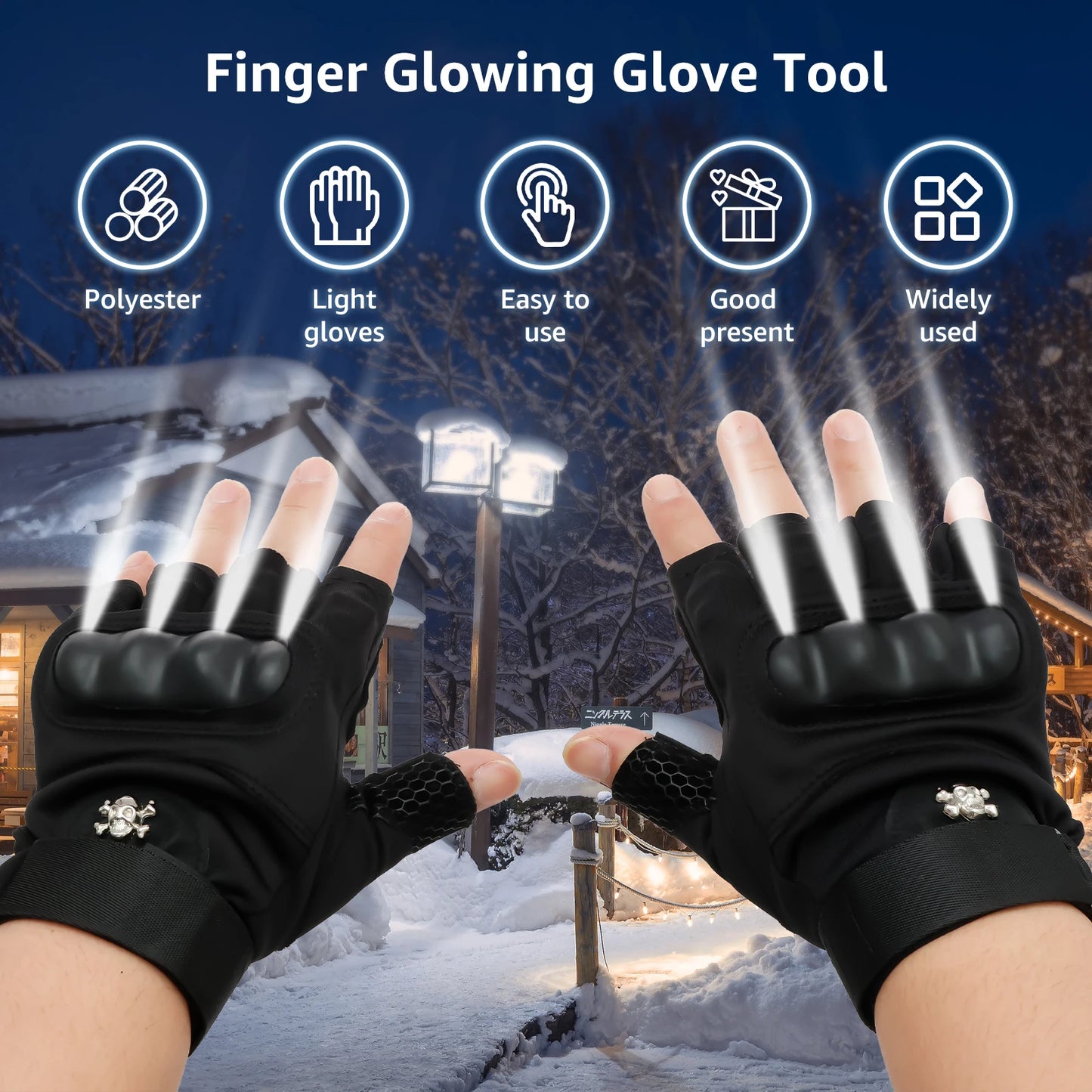 LED Hands-Free Flashlight Gloves