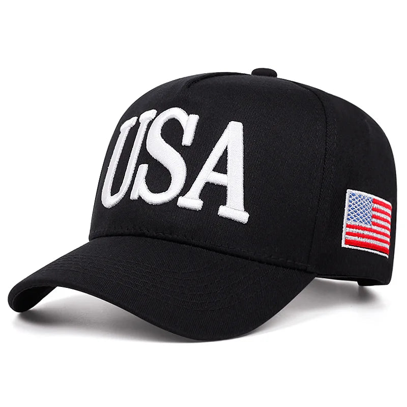 USA Flag Embroidered Baseball Cap