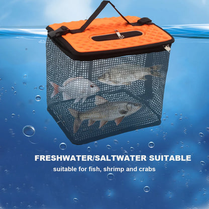 Portable Collapsible Mesh Fish Basket