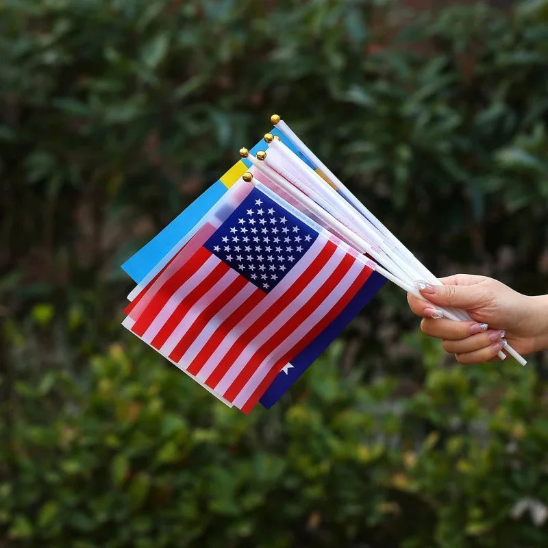 32 Countries Mini Hand Flags