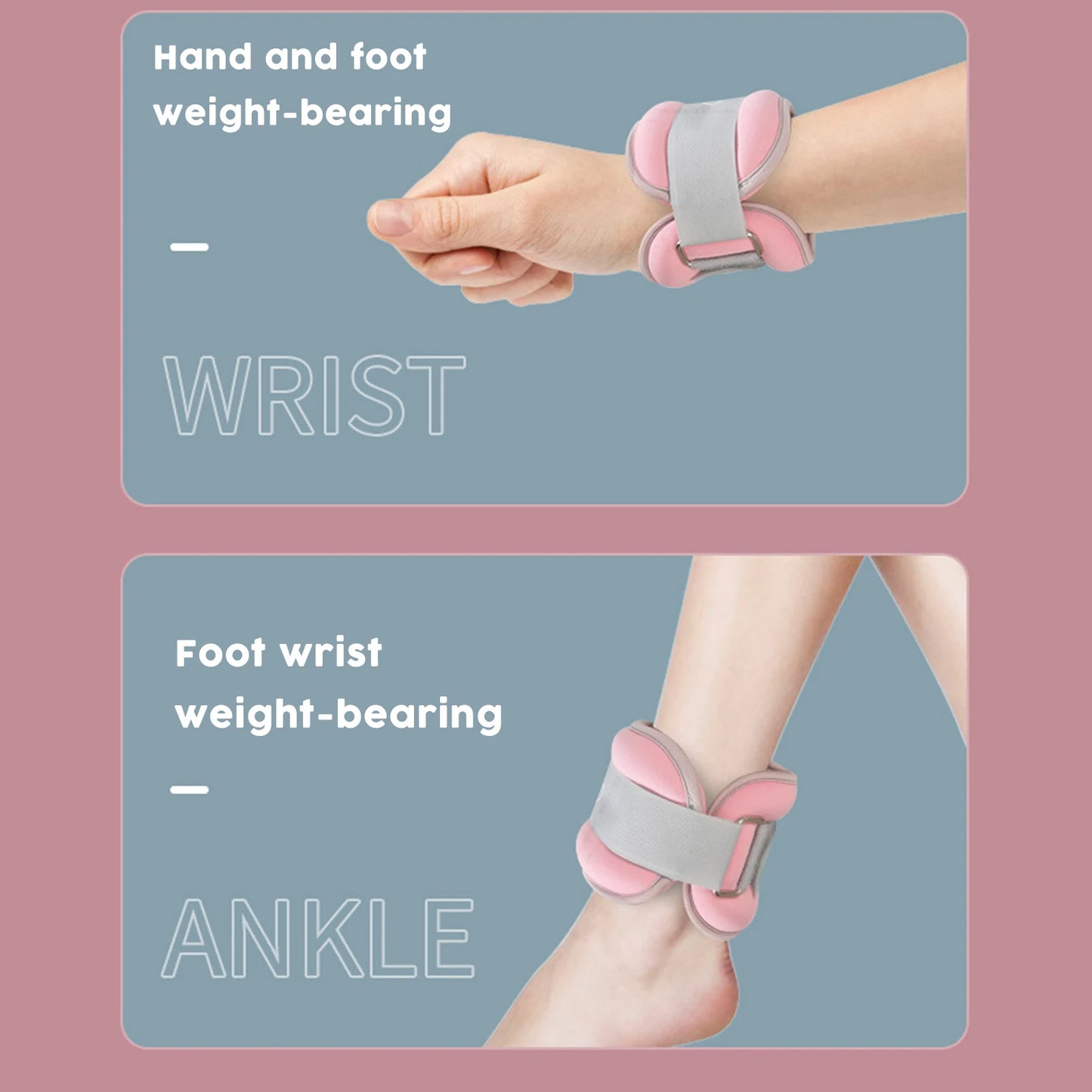 Adjustable wrist and ankle weights for fitness, yoga, and running