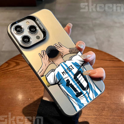 Messi Electroplate Silver iPhone Case