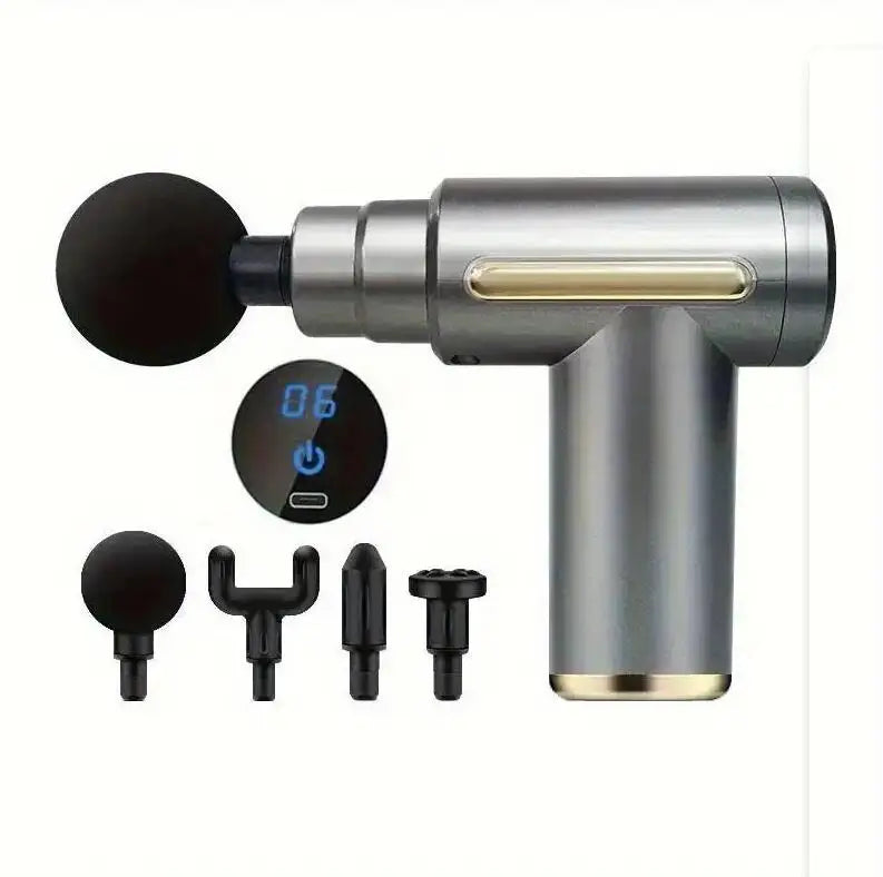 Mini portable massage gun for deep muscle relief and recovery